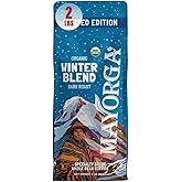 Mayorga Seasonal Dark Roast Coffee, 2 lb bag - Winter Blend Coffee Roast - 100% Arabica Whole Coffee Beans - Bold 
Smooth Or