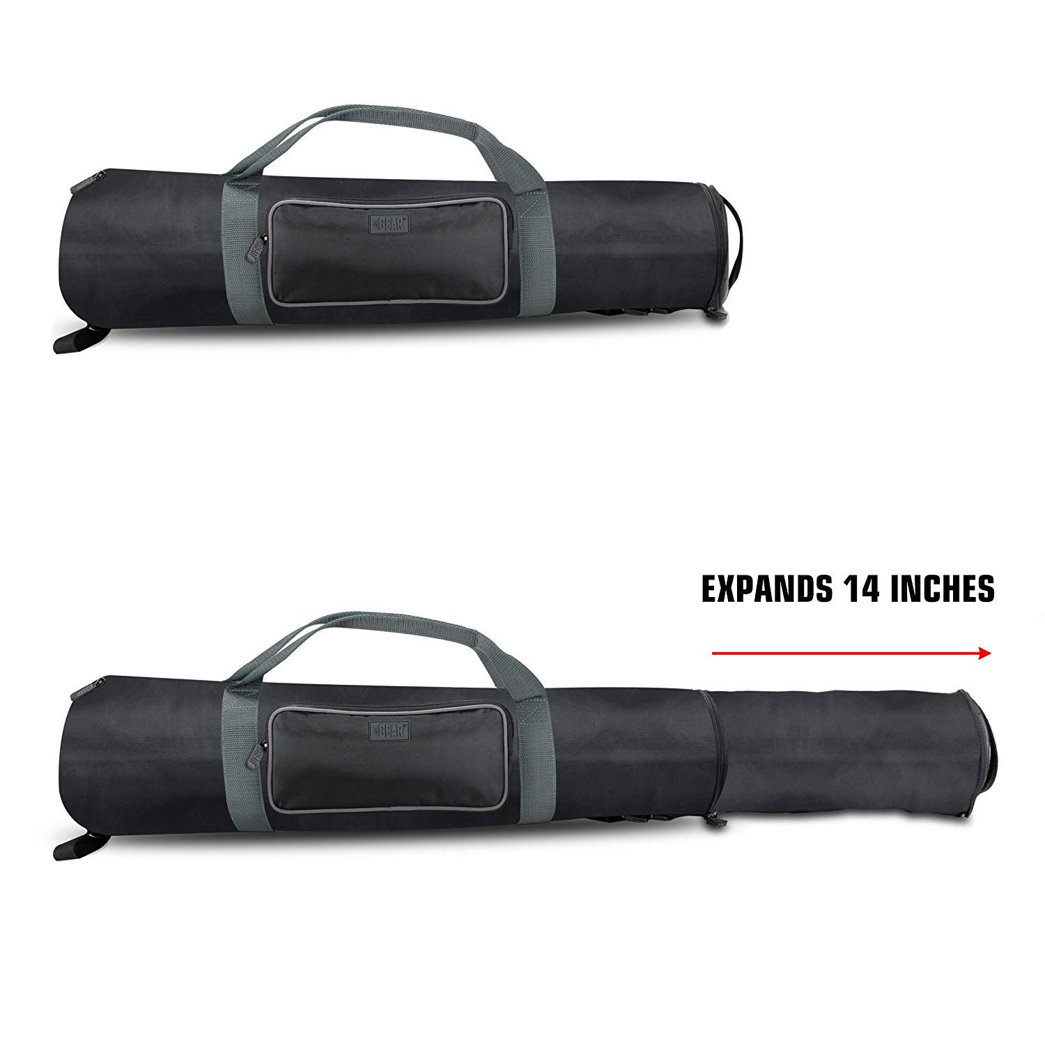 USA Gear Padded Tripod Case Bag Holds Tripods from 21 to 35 inches Adjustable Size Extension