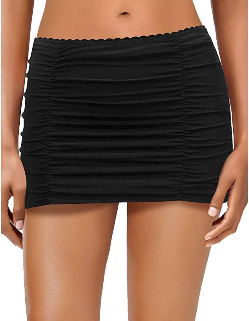 2019 Swimwear Women High Waisted Swim Bottom Ruched Bikini Tankini Swimsuit Briefs Plus Size Swimsuit