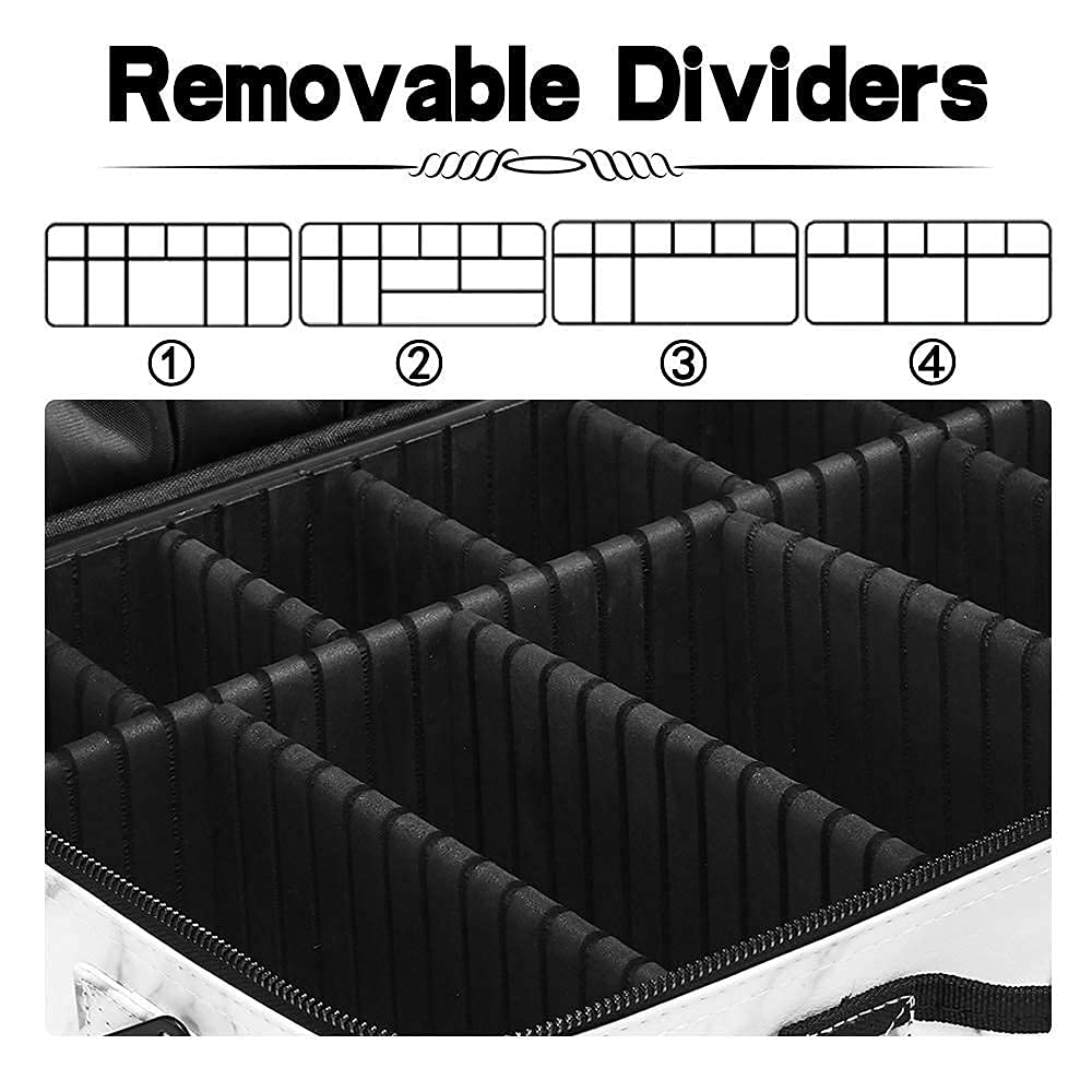 gzcz PU Leather Travel Makeup Case 16.2