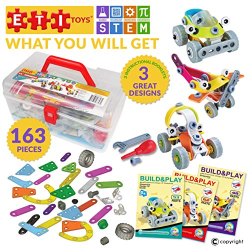 ETI Toys, STEM Learning, 163 Piece Lil Engineers Build & Play 3 Vehicle