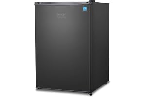 BLACK+DECKER 2.5 Cu. Ft. Compact Refrigerator, Energy Star, BCRK25B, Black | Energy Star Certified, Single Door Mini Fridge with Chiller Compartment, Personal Fridge for Home or Dorm, R600a Refrigerant