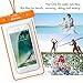 Clear Universal Waterproof Case, Ace Teah Dry Bag, Pouch, Transparent Snowproof Dirtproof Protective Cover for iPhone 8 76 6S Plus X Samsung Galaxy S7 S6 Edge, Note 5 4 3 2 - Orange, Green (2 Pack)