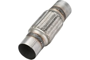 Autarboor Exhaust Flex Pipe, 2.5''x 6''Stainless Steel Heavy Duty Exhaust Flex Pipe, Double Braid Exhaust Flex Tube, Overall Length 10''