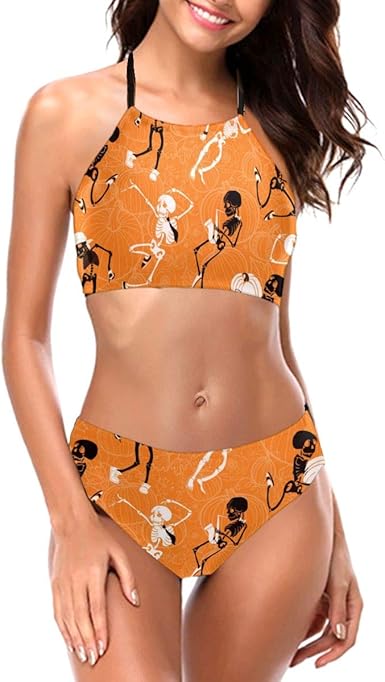 womens orange bikini