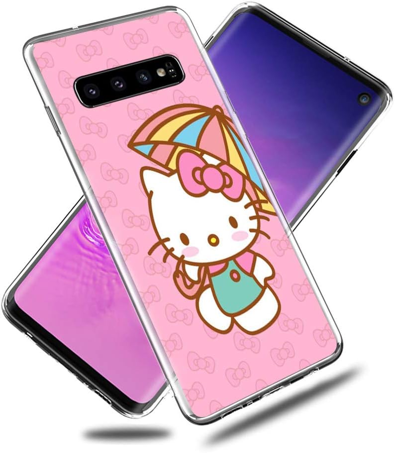 Y2PKZISTORE Galaxy S10 Case, Ultra Thin Hello Kitty Cute Cartoon Pattern Shockproof Cover Soft Silicone TPU Protective Shell Compatible for Samsung Galaxy S10(6.1 inch)#B