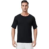 gyprprer Merino Wool T-Shirt for Men - 100% Organic Merino Wool Base Coat for Outdoor Sports Casual