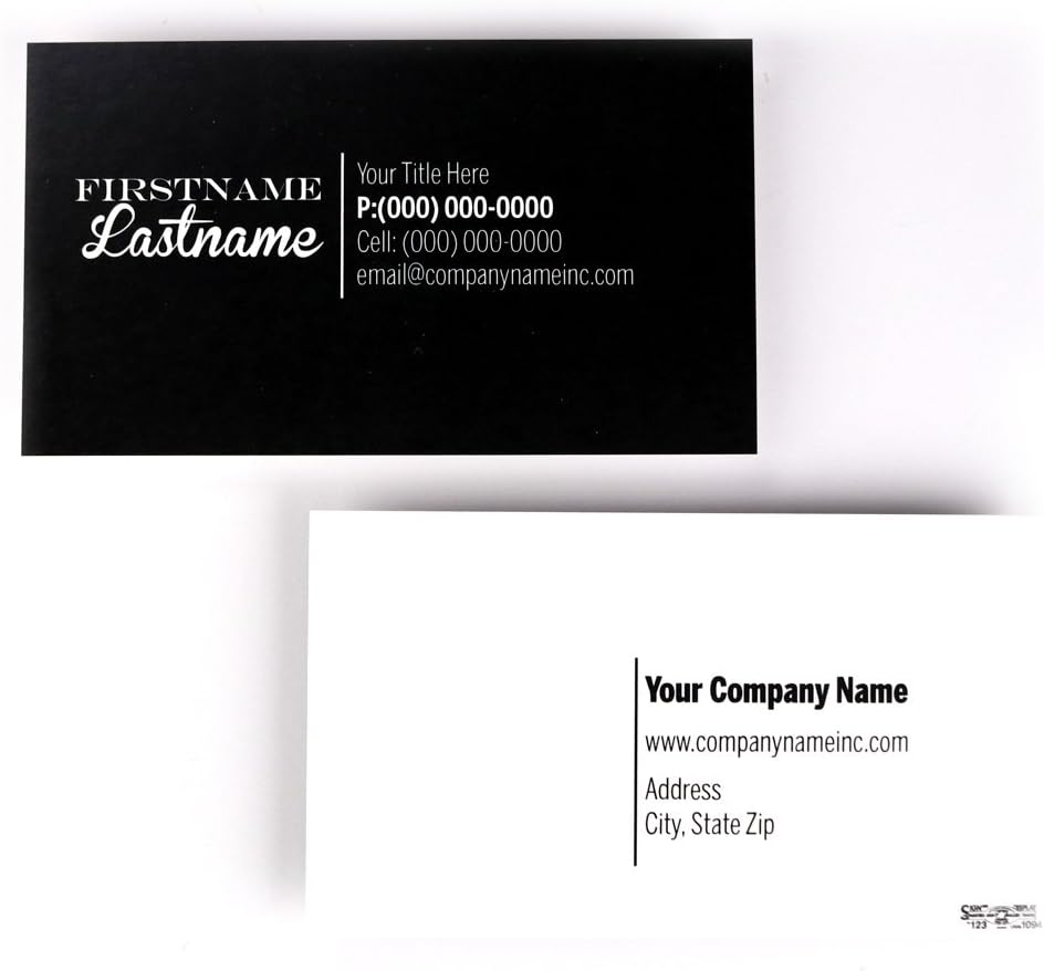 Buttonsmith Custom Ultra Thick Printed Business Cards - 3.5"x2" - Quantity 500 - Double-Sided, 32 pt Smooth Touch - Made in The USA