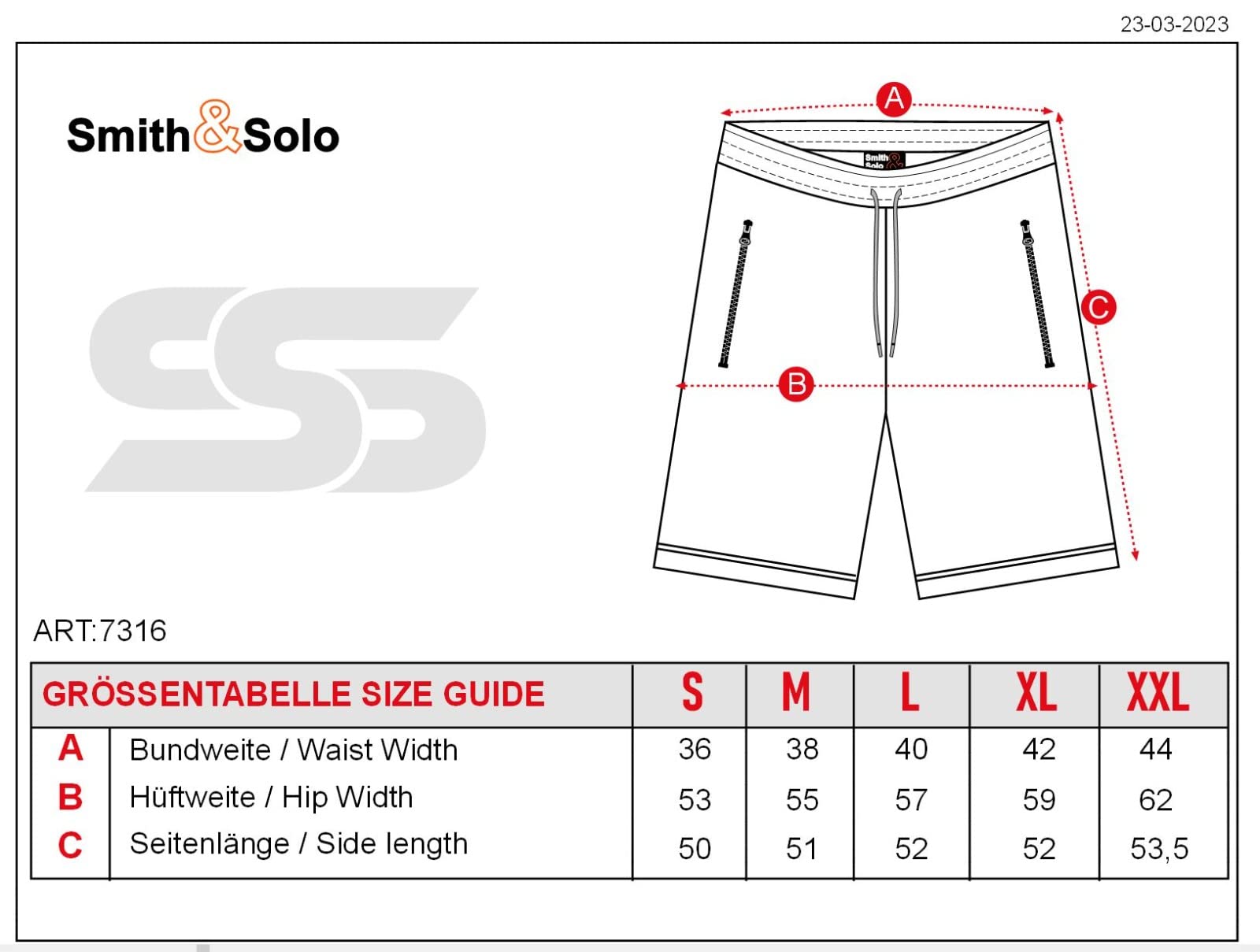 Smith & Solo Sporthose Herren Kurz - Kurze Hosen Herren, Laufshorts Männer Sommer Baumwolle Jogginghose Fitnesshose Sport Sportshorts Bermuda Shorts Hose Trainingshose Tennis (XL, Grau) 7