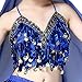Wuchieal Sequin Halter Bra Top Salsa Belly Dance Boho Festival Clubbing Tribal Bra BH Top