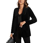 MINTLIMIT Women Velvet Blazer Jackets Long Sleeve Business Suit Lapel Open Front Casual Blazers with Pockets