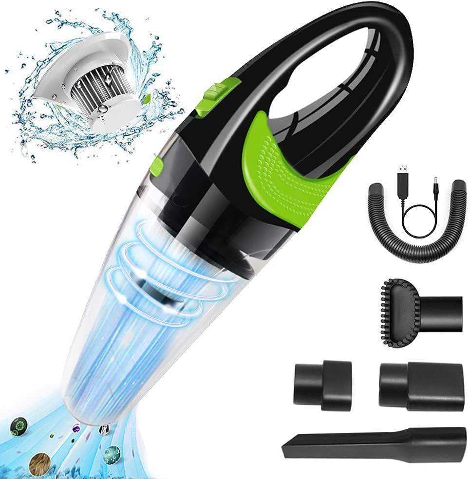 Cordless Handheld Vacuum,Portable Vacuum Cleaner for Home,5000pa High Power Auto Accessories Kit for Detailing and Car Cleaning,Wet and Dry Auto Handheld Vacuum Cleaner for Car