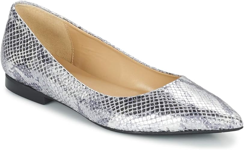 womens silver flat shoes uk