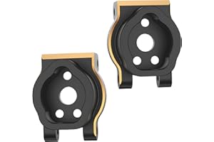 COOWOO Brass Rear Portal Drive Axle Mount, 2pcs C Hub Carrier Steering Knuckle Arm Base for TRX4 TRX6 1/10 RC Crawler Car - Replace 8256