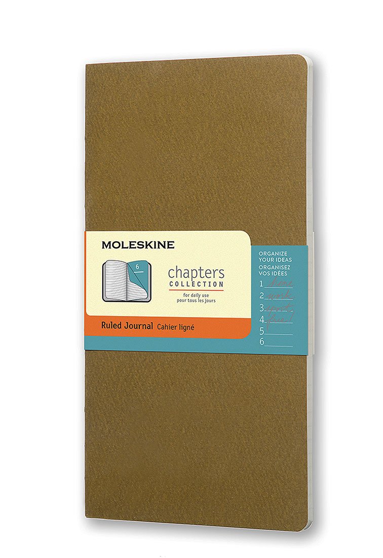 Moleskine Chapters Journal Tawny Olive Slim Medium Ruled