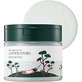 ROUND LAB Pine Calming Cica Pad 50pcs, 7cm Wide Cooling and Soothing Toner Pads with Pine Cica, BHA + LHA, and Hyaluronic Acid for Heated, Acne-Prone Skin, Multi-Zone Hydration, Korean Skincare