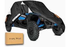 UTV Cover HAYCOVER Waterproof Heavy Duty Black Oxford Cloth Protection Covers UTV Accessories for Polaris Can-Am Maverick X3 Max Arctic Cat Yamaha Kawasaki 4-6 Seater Covers
