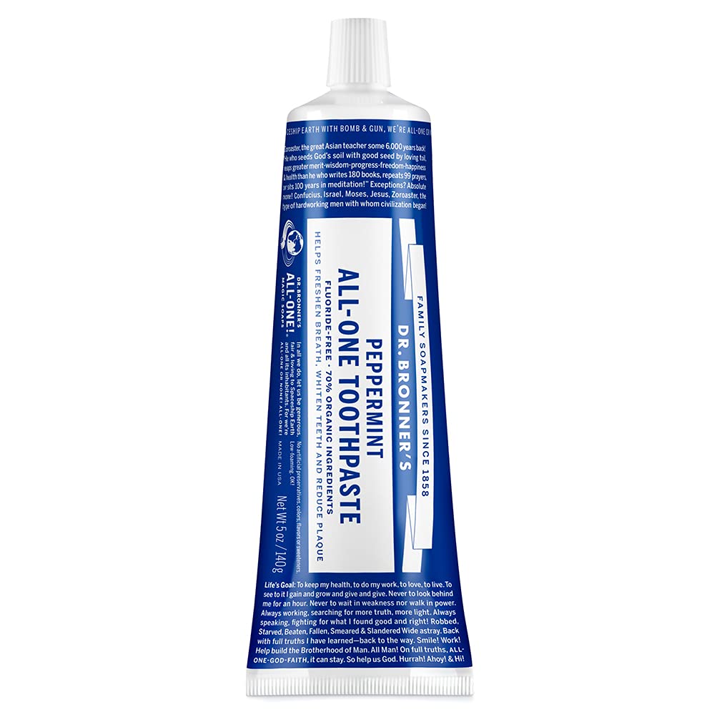 Dr. Bronner's Magic Soaps Toothpaste Peppermint, 5 Ounce