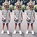 FEITONG Toddler Little Girl Casual Short Sleeve Party Striped Princess Dresses (2-3Years, Black)