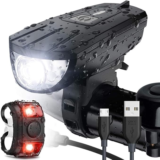 Bike Light SetSuper Bright LED Lights for Bicycle4 Light ModesEasy