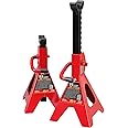 BIG RED AT42002R-3 Torin Jack Stands (1 Pair): Exceptional Use for Cars, Sedans, and Most Automobiles - 2 Ton (4,000 lb.) Capacity, Red