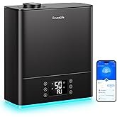 GoveeLife Smart Humidifier for Bedroom Large Room, Top-Fill Cool Mist 6L Humidifier, Auto Mode, App & Voice Control, 60H Runt