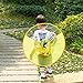 ASfairy Children Cute Cartoon Duck Rain Coat UFO Umbrella Hat Magical Hands Free Raincoat (Yellow, S)