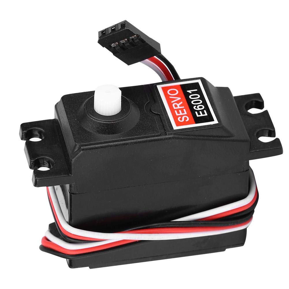 Dilwe RC Servo, 1/10 6KG Plastic Gear Waterproof Analog Servo, Fit for HSP 94105 94106 94166 RC Car Model, Teen, Adult