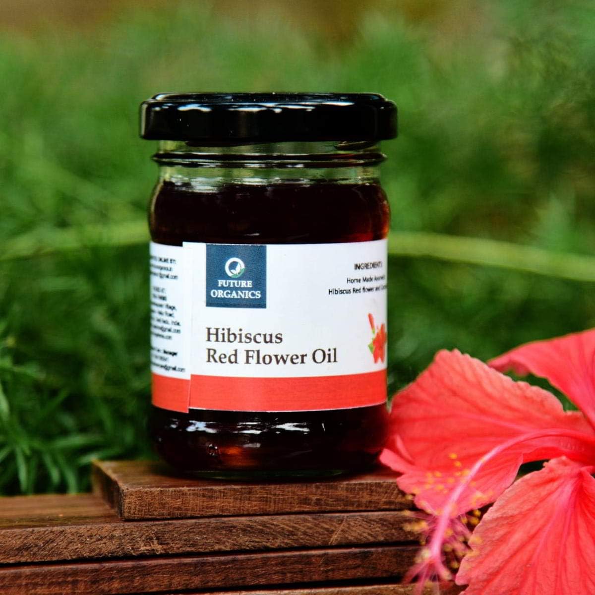 Hair Oil Hibiscus Red Flower Bottle -100ml (3.52 OZ)