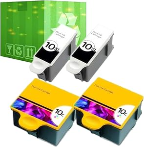 J2INK 4 Pack 10 XL Ink Cartridges for Kodak ESP 5210 7250 3250 5250 9 5 7 9250 Printer