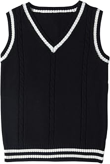 V Neck Sleeveless Sweater Vest 