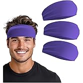 Headband for Men & Women, Sweat Wicking Sports Sweatband Headbands, Workout Running Training Yoga Basketball Hairband