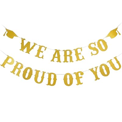 Buy Graduation Decoration 21 We Are So Proud Of You Banner Gold Glitter Graduation Party Supplies 21 Class Of 21 Graduation High School Graduation College Grad Party Decorations Online In Indonesia B085bljgs1