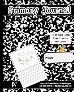 Primary Journal Modern Black Marble Composition Book Draw And Write Journal Unruled Top 5 Inch Ruled Bottom Half 100 Sheets 7 5 In X 9 25 In 19 05 X 23 495 Cm Soft Durable Cover