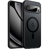 JETech Magnetic Case for Google Pixel 10/10 Pro 2025, Compatible with MagSafe and Pixelsnap Charger, Translucent Matte Back S