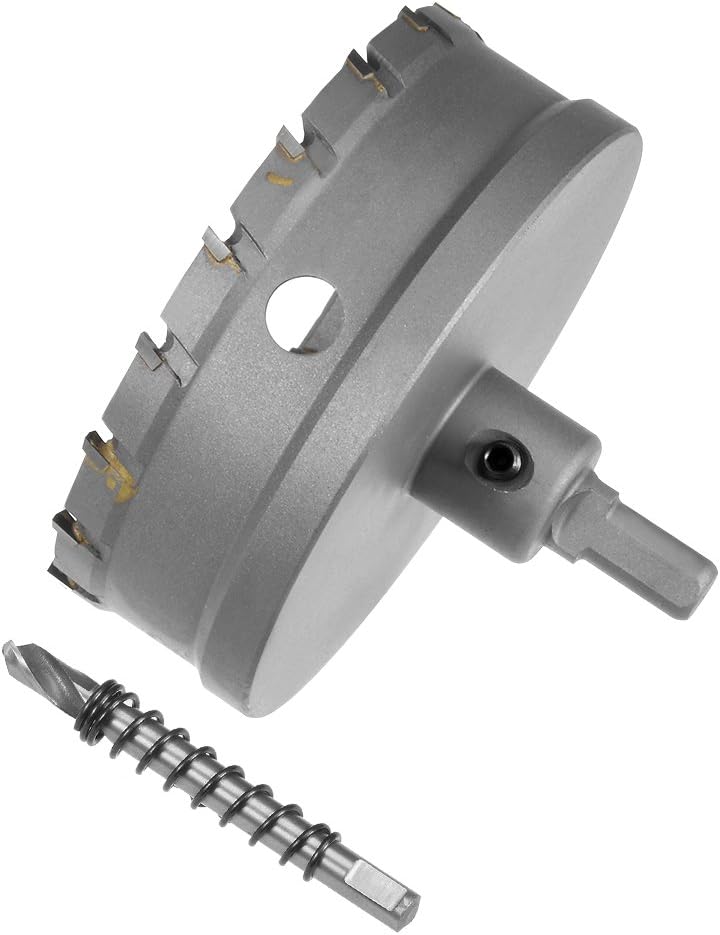 Sourcingmap Carbide Hole Saw Drill Bit, 100mm Hole Cutter for Stainless Steel Alloy Cast Iron Copper Metal Sheet, with Limit Step - Image 5