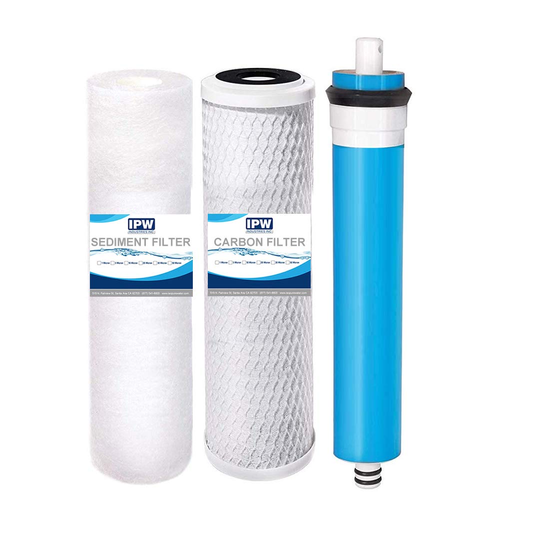 IPW Industries IncHydro Logic Stealth RO100 - Sediment & Activated Carbon Block Filter Set w/RO Membrane for Reverse Osmosis Water Filter System