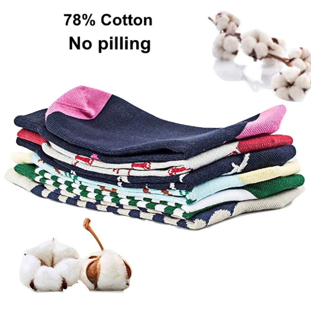 Tutast Men\'s Cotton Dress Socks Funny Socks - Fashion Colorful Patterned Crew Socks for Men, Size 7-13 (Fishhook)