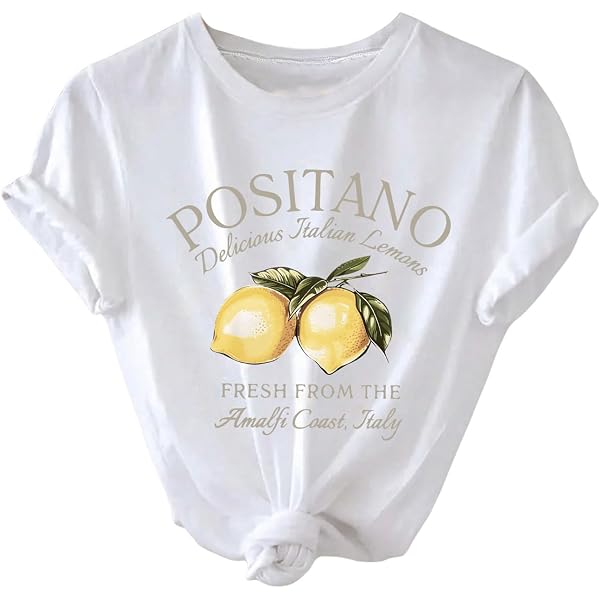 Produktbild von Damen T-Shirt Mit Limoncello-Print - Sommerliches Oberteil Mit