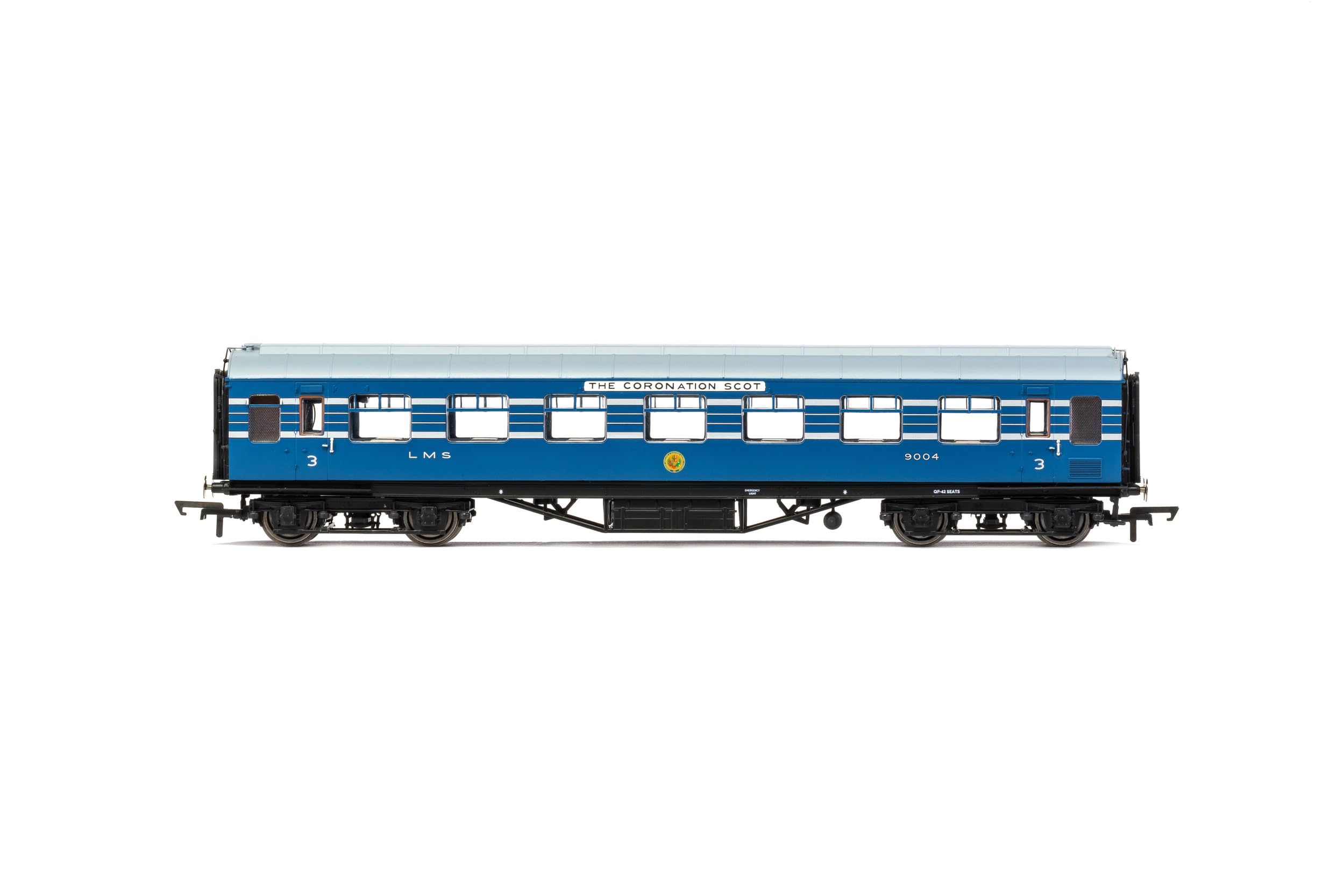 Hornby LMS, Stanier D1981 Coronation Scot 57' RTO, 9004 - Era 3. Coaches & Coach Packs., Blue (R40056A)