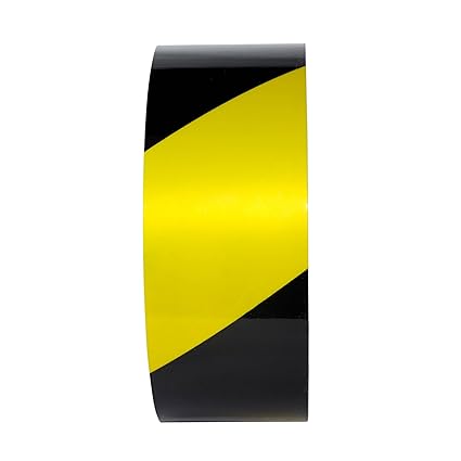 Tuffmark Superior Adhesive Floor Marking Tape Tear Resistant Floor Tape Floor Safe Marking Tape For Warehouse Workplace Surfaces Black Yellow