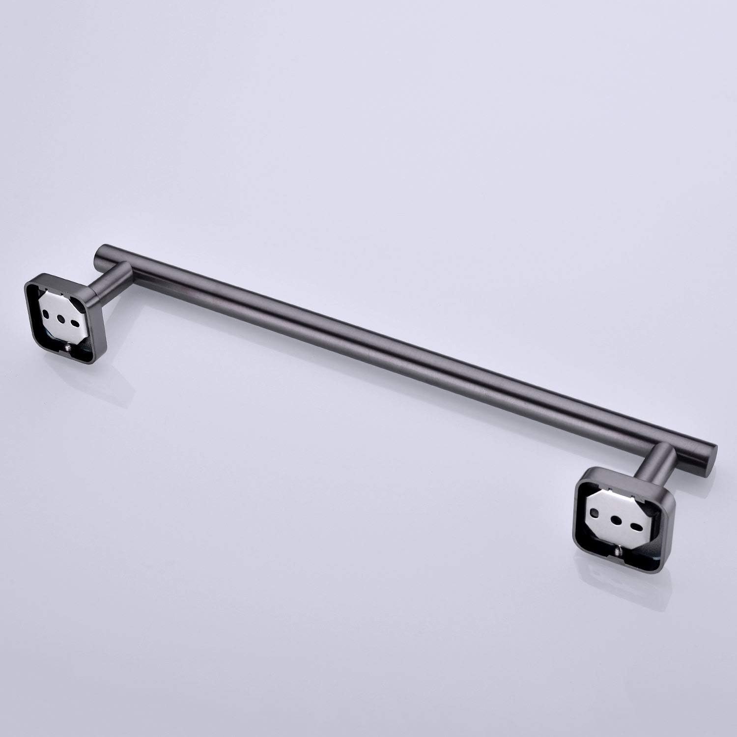 Wall Mounted Bathroom Towel Bar in Dark Brushed Nickel, 23.6 Inch SUS304 (18/8) Stainless Steel Bath Towel Rail, Rustproof, Black Stainless: Kitchen & Dining