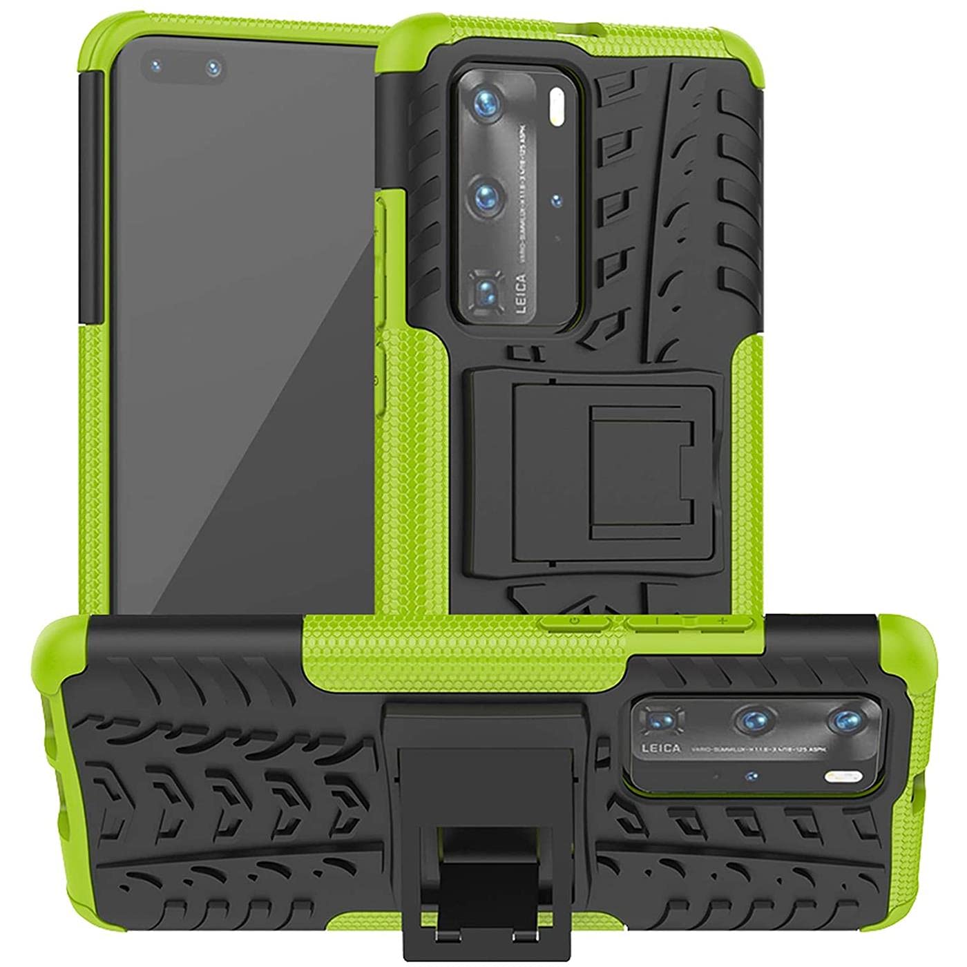 Verco Protective Case for Huawei P40 Pro Case, Armor Outdoor Cell Phone Case for Huawei P40 Pro Case Panzer Hardcase [Cover suitable for construction sites], Green