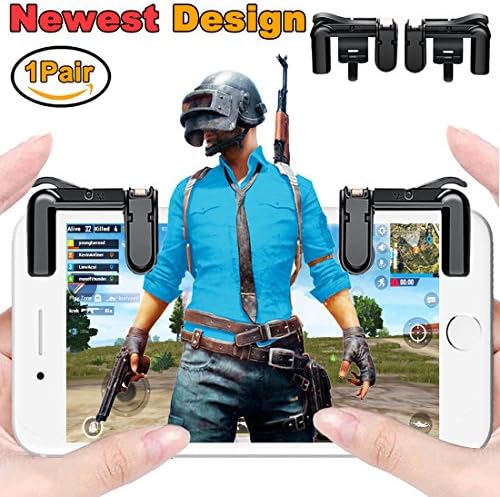 Anfiner Mobile Game Controller(Newest Design), Sensitive Shoot and Aim Buttons L1R1 for PUBG/Knives Out/Rules of Survival, PUBG Mobile Game Joystick, Cell Phone Game Controller for Android/IOS（1Pair)