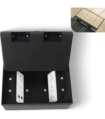 Vagueior Recessed Floor Outlet 2-Gang with 4.8A USB Charging Port