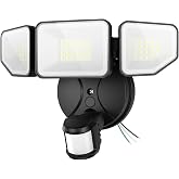 Meloght 65W Motion Sensor Outdoor Lights, 6500LM Hardwired Floodlight, IP65 | 3 Lighting Modes, 180&deg;Detection, Waterproof, Daylight White, Dusk-to-Dawn Control for Driveway, Garage, Porch, Backyard