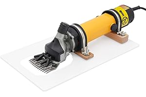 DNYSYSJ 2 in 1 Carpet Trimmer/Sheep Shears with Shearing Guide, Rug Trimmers for Tufting Carpets w/2 Blades, Electric Sheep Clippers, Low Vibration Rug Trimmers for Goats Rabbits Tufting Rugs