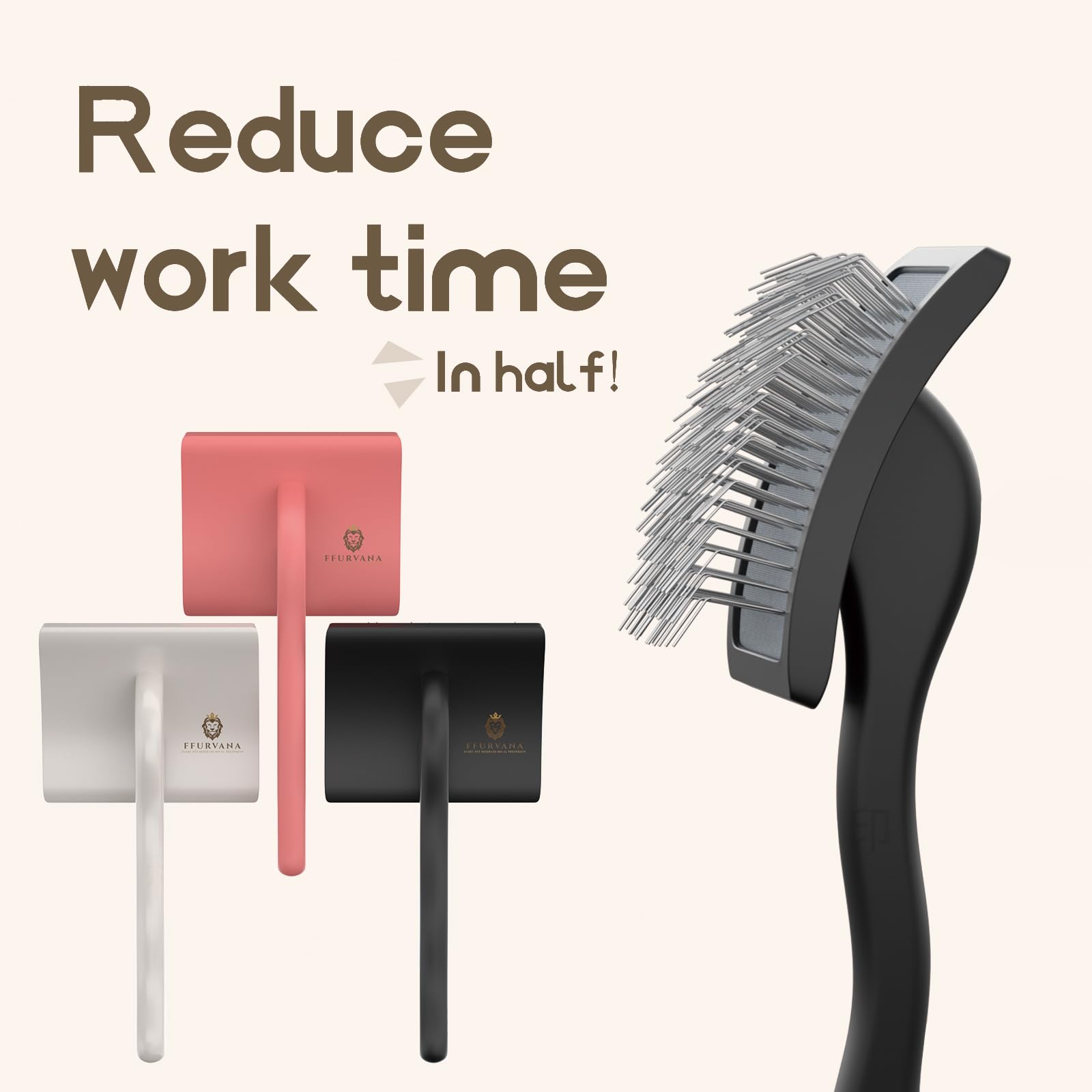 Doodle Slicker Dog Brush –Perfect For Goldendoodle & Poodle Hair Maintenance - Medium to Long Hair Breeds-Detangle, Brush, Black – Professional Pet Grooming Brush for Thick & Long-Haired Dogs