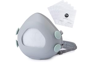 Flo Mask Kids - Reusable Kids Mask, Ages 4 Up to 12 Years Old, Includes 5 Replacement Filters Made in USA, Washable, Easy Breathing, Adjustable Head Strap, Soft and Comfortable