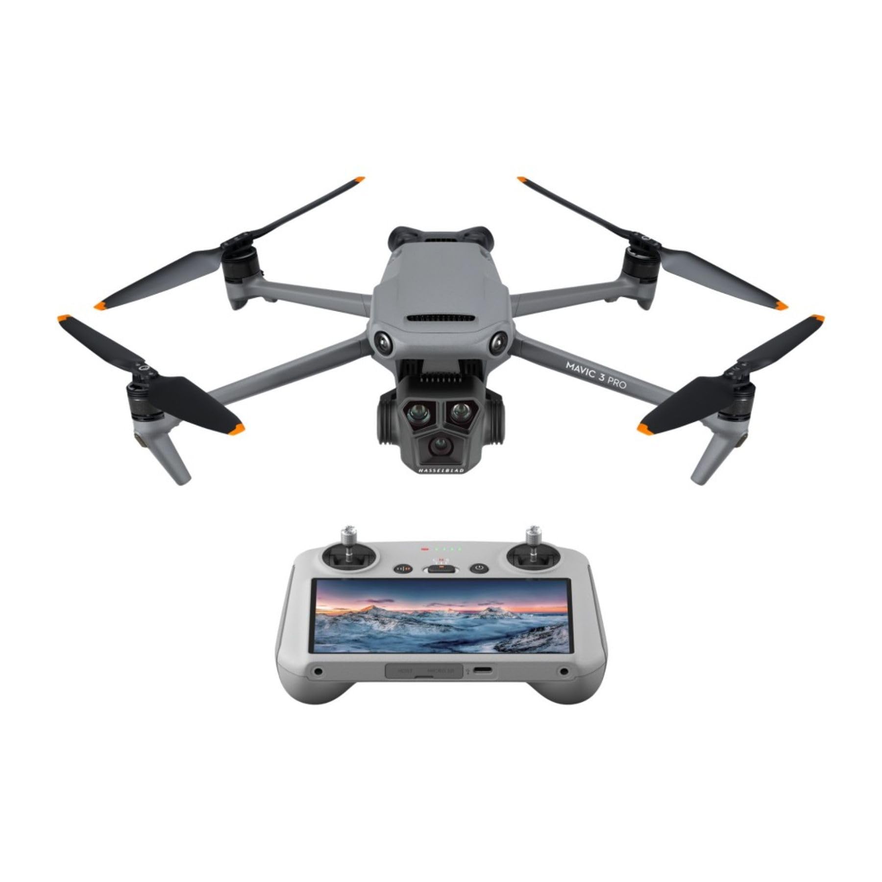 Photo 1 of DJI Mavic 3 Pro with DJI RC, Flagship Triple-Camera Drone with 4/3 CMOS Hasselblad camera, 43-Min Flight Time, 15km HD Video Transmission, FAA Remote ID Compliant, 4K Camera Drone for Adults ---------- PARTY ONLY 